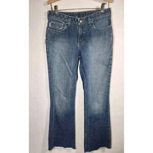Carhartt Women's Size 8/32 Raw Hem Bootcut Blue Jeans